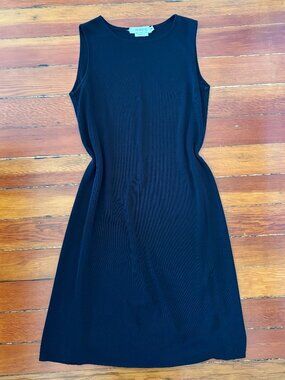 Minimalist CBK Black Sleeveless Shift Midi Dress Plein Air Made in Korea